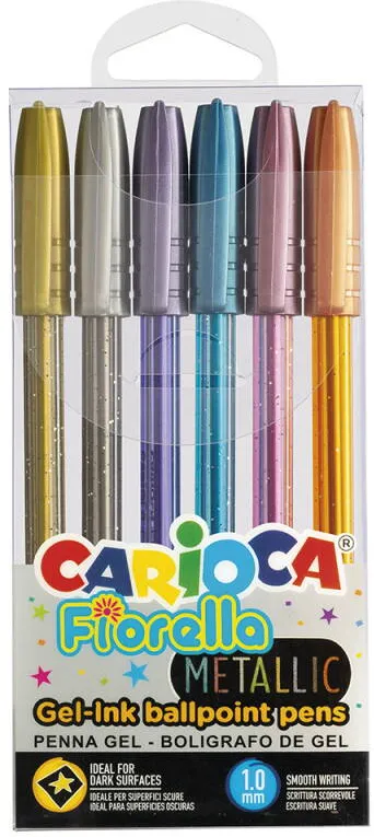 Carioca Pixuri colorate Carioca, metalizate, Fiorella - 6 buc/set