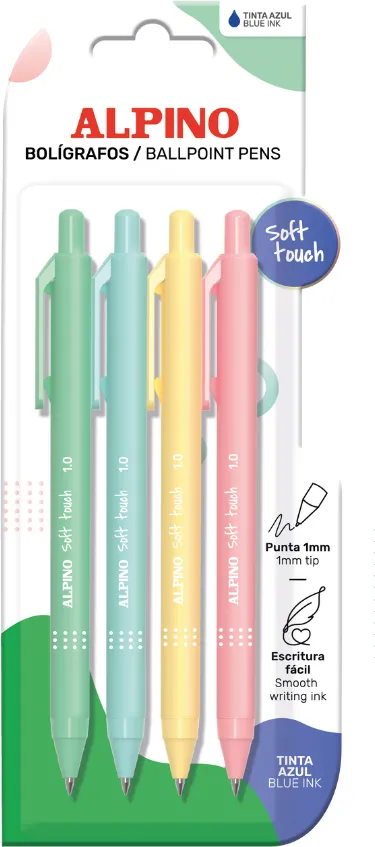 Alpino Pixuri asortate pastel 4 buc/set, Alpino Soft Touch