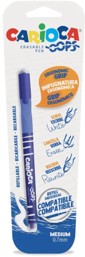 Carioca Pix erasable, 0.7mm, CARIOCA Oops - negru