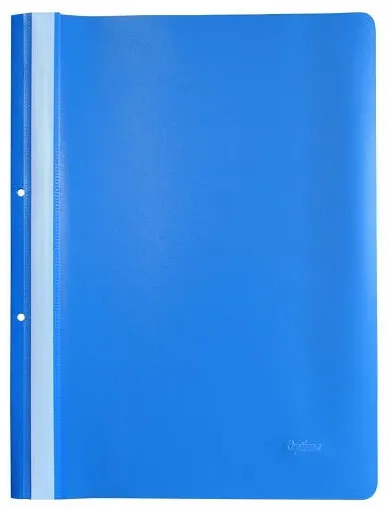 Optima Dosar plastic PP cu sina, cu gauri, grosime 120/180 microni, 10 buc/set, Optima - albastru