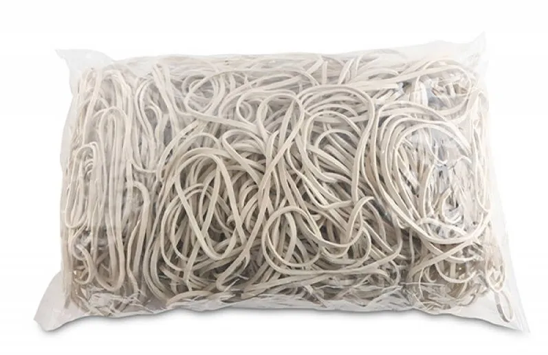 Office Products Elastice pentru bani, 3mm grosime, D 80mm, 60% cauciuc, 1000g/punga, Office Products -culoare alba