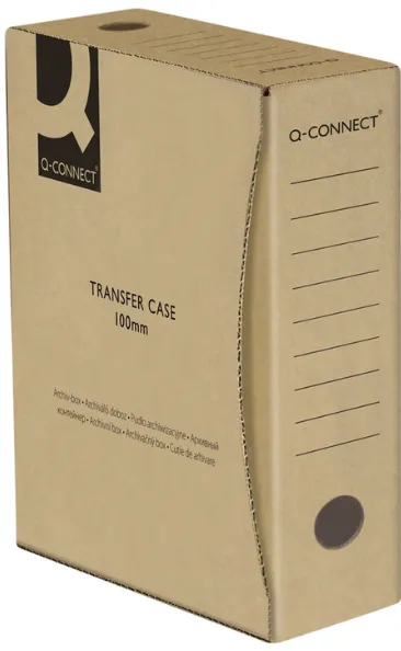 Q-CONNECT Cutie arhivare 100mm, 100x339x298mm, carton 400gsm, Q-Connect - gri/negru