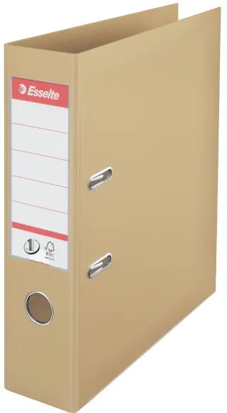 Esselte Biblioraft Esselte No.1 Power, PP/PP, partial reciclat, FSC, A4, 75 mm, culoarea nisipului