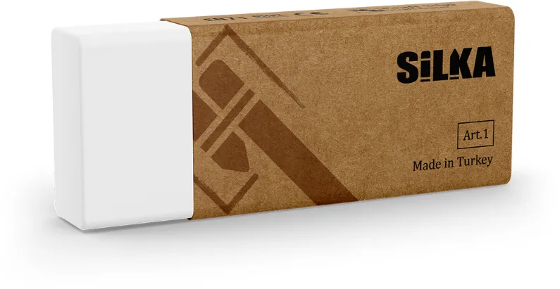 Silka Radiera pentru creion, 59.5x22x11mm, PVC-free, nu lasa reziduuri, SILKA Craft - alba