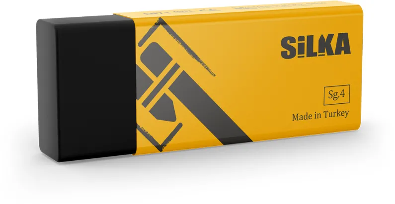 Silka Radiera pentru creion, 59.5x22x11mm, PVC-free, nu lasa reziduuri, SILKA Text Mate - neagra