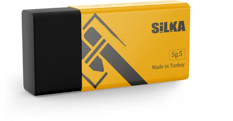 Silka Radiera pentru creion, 44x22x13.5mm, PVC-free, nu lasa reziduuri, SILKA Text Mate - neagra