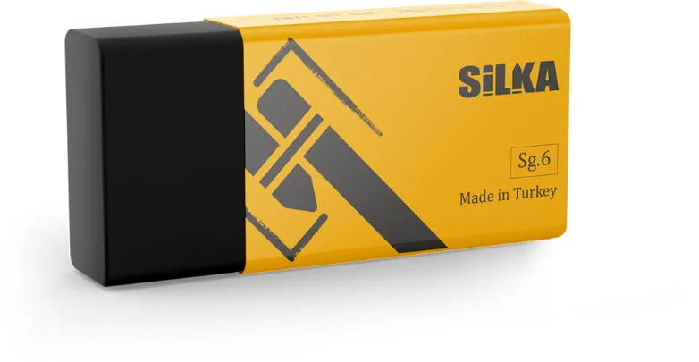 Silka Radiera pentru creion, 39.5x18.5x12mm, PVC-free, nu lasa reziduuri, SILKA Text Mate - neagra