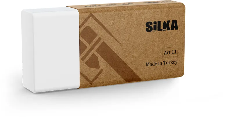 Silka Radiera pentru creion, 44x22x13.5mm, PVC-free, nu lasa reziduuri, SILKA Craft - alba