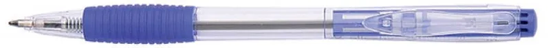 Office Products Pix cu mecanism, rubber grip, varf 0.7mm, Office Products - albastru