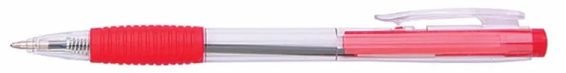 Office Products Pix cu mecanism, rubber grip, varf 0.7mm, Office Products - rosu