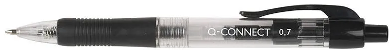 Q-CONNECT Pix cu mecanism, rubber grip, varf 1.0mm, Q-Connect - negru