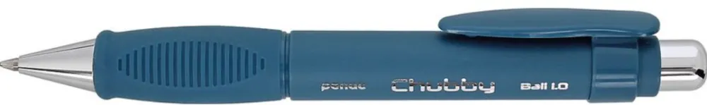 Penac Pix PENAC Chubby, rubber grip, 1.0mm, varf metalic, corp teal - scriere albastra