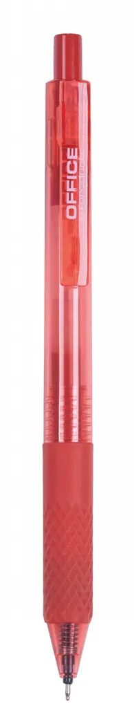 Office Products Pix cu gel, mecanism retractabil, rubber grip, 0.5 mm, Office Products - rosu