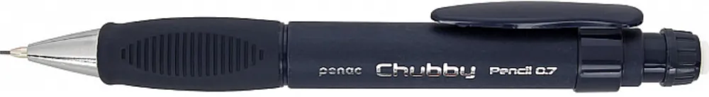 Penac Creion mecanic PENAC Chubby, rubber grip, 0.7mm, con si varf metalic, radiera retractabila, negru