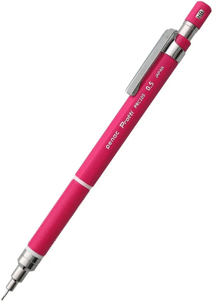 Penac Creion mecanic profesional PENAC Protti PRC-105, 0.5mm, con metalic, varf retractabil, rosu, blister