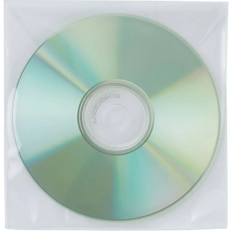Q-CONNECT Plicuri plastic PP pentru CD/DVD, 50 buc/set, Q-Connect