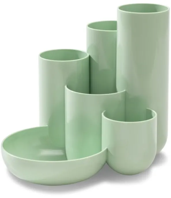 HAN Suport pentru instrumente de scris HAN Campus, 5 compartimente - verde pastel