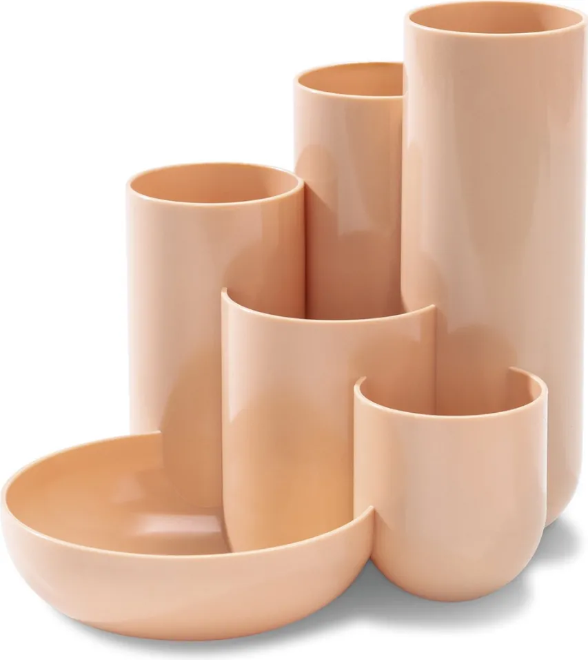 HAN Suport pentru instrumente de scris HAN Campus, 5 compartimente - orange pastel