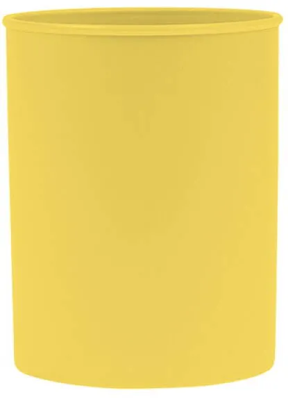 DONAU Suport plastic, cilindric, pentru instrumente de scris, D75mm, H-9.5cm, DONAU Life - galben pastel