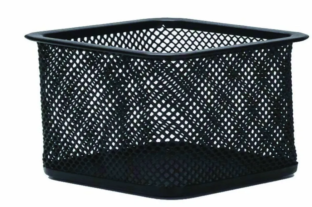Q-CONNECT Suport metalic Mesh, pentru agrafe, forma patrata - 80 x 80 x 30mm, Q-Connect - negru