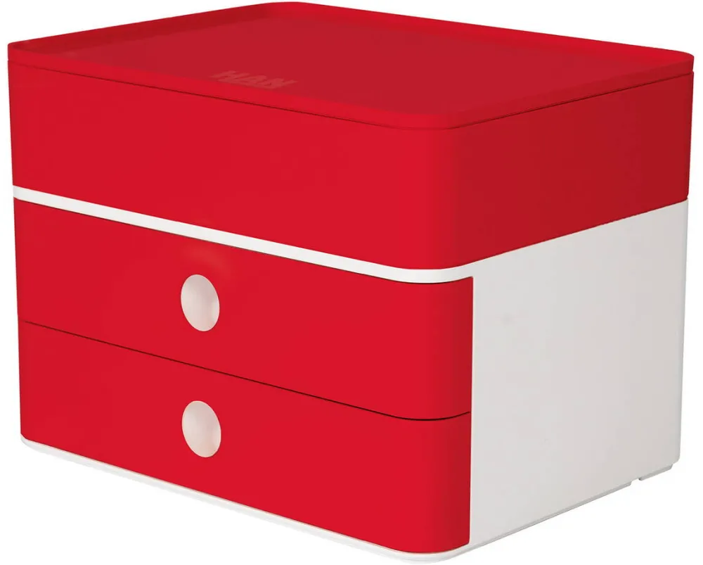 HAN Suport cu 2 sertare + cutie ustensile HAN Allison Smart Box Plus - rosu cherry