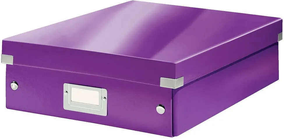 Leitz Cutie depozitare LEITZ WOW Click & Store Organizer, carton laminat, medie, mov