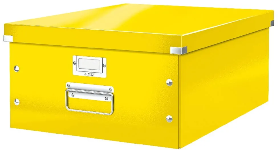 Leitz Cutie depozitare LEITZ WOW Click & Store, carton laminat, mare, galben
