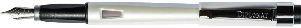 Diplomat Stilou DIPLOMAT Magnum, cu penita M, din otel inoxidabil - pearl white