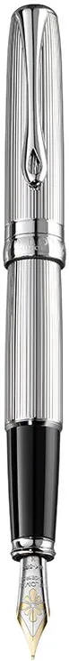 Diplomat Stilou DIPLOMAT Excellence A2, cu penita M, aurita 14kt. - Guilloche Chrome