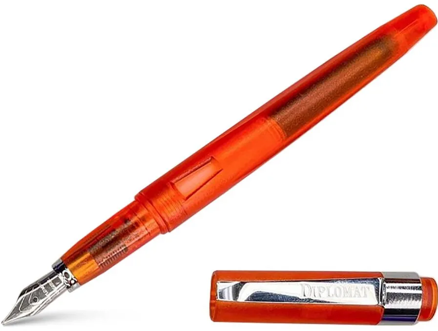 Diplomat Stilou DIPLOMAT Magnum, cu penita F, din otel inoxidabil - demo orange