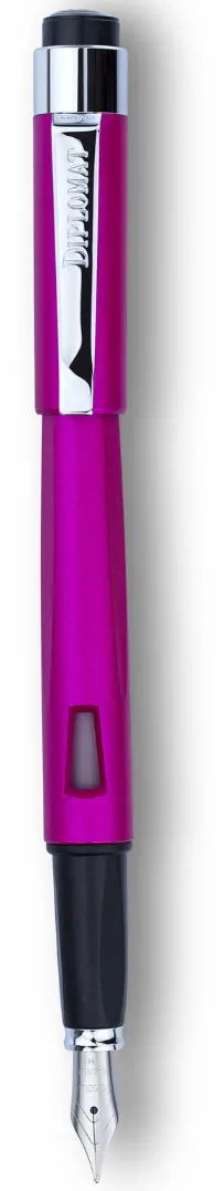 Diplomat Stilou DIPLOMAT Magnum, cu penita EF, din otel inoxidabil - hot pink