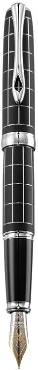 Diplomat Stilou DIPLOMAT Excellence A plus, cu penita M, aurita 14kt. - Rhomb Guilloche Lapis Black