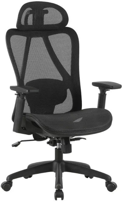 Office Products Scaun de birou, brate plastic, rotile, mesh textil, Office Products Kalamos - negru