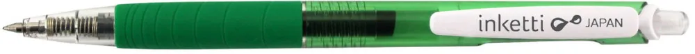 Penac Pix cu gel PENAC Inketti, rubber grip, 0.5mm, corp verde transparent - scriere verde