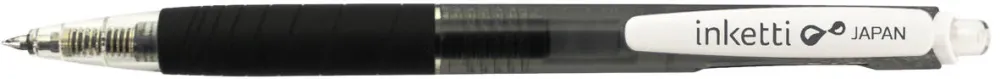 Penac Pix cu gel PENAC Inketti, rubber grip, 0.5mm, corp negru transparent - scriere neagra