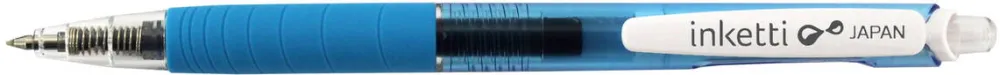Penac Pix cu gel PENAC Inketti, rubber grip, 0.5mm, corp bleu transparent - scriere bleu