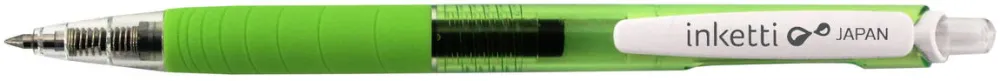 Penac Pix cu gel PENAC Inketti, rubber grip, 0.5mm, corp verde lime transparent - scriere verde lime