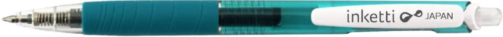 Penac Pix cu gel PENAC Inketti, rubber grip, 0.5mm, corp turcoaz transparent - scriere turcoaz
