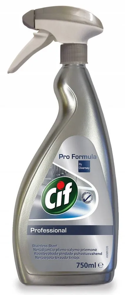 Chemia CIF Professional Stainless Steel, pulverizator, pt. curatat inox, suprafete rezistente la apa, 750ml