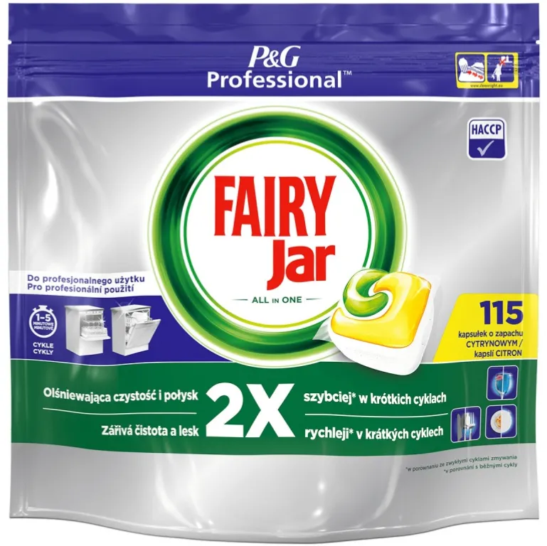 Chemia FAIRY All-in-one Professional, tablete detergent pentru masina de spalat vase, 115buc/cutie