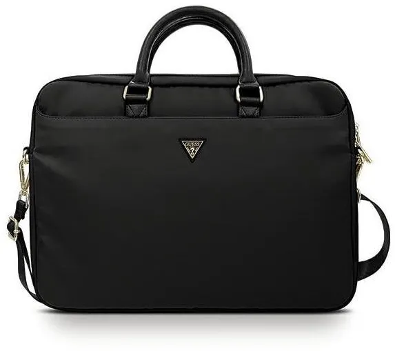 Guess Geanta Guess Nylon Triangle Logo compatibila cu laptop 16 inch Black