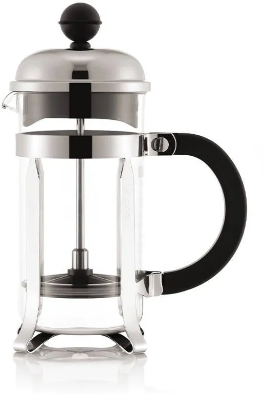 Bodum Cafetiere Bodum French Press 0,35 L, sticla borosilicata, cromata, neagra