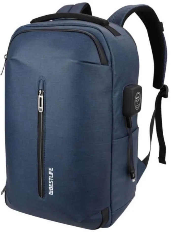 BestLife Rucsac BESTLIFE Neoton 2.0, 46x29x13cm, compartiment tableta si laptop 15.6 inch, bleumarin