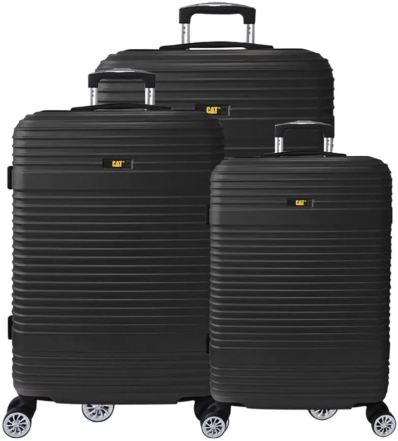 Caterpillar Set 3 trollere CATERPILLAR V Power Alexa, 38L, 68L, 100L, ABS - negru