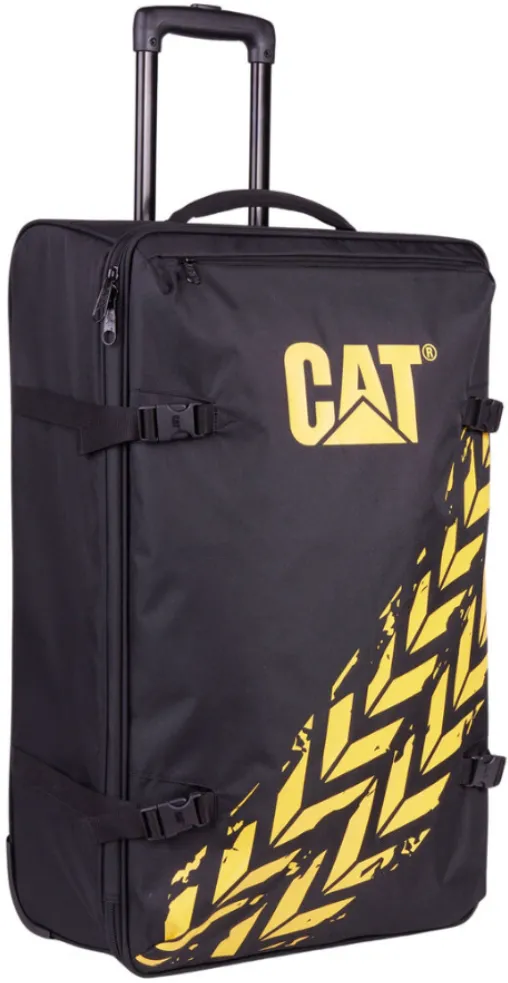 Caterpillar Troller cabina avion, CATERPILLAR Soft Luggage, 34 x 22 x 62 cm (Lxlxh), 42L, Polyester - negru cu g