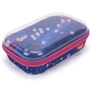 Zip..it Penar cu fermoar ZIPIT Playful Clear Top Box - Pink Stars