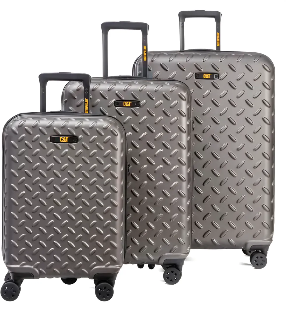 Caterpillar Set 3 trollere CATERPILLAR Industrial Plate, 35L, 59L, 92L, ABS - titanium