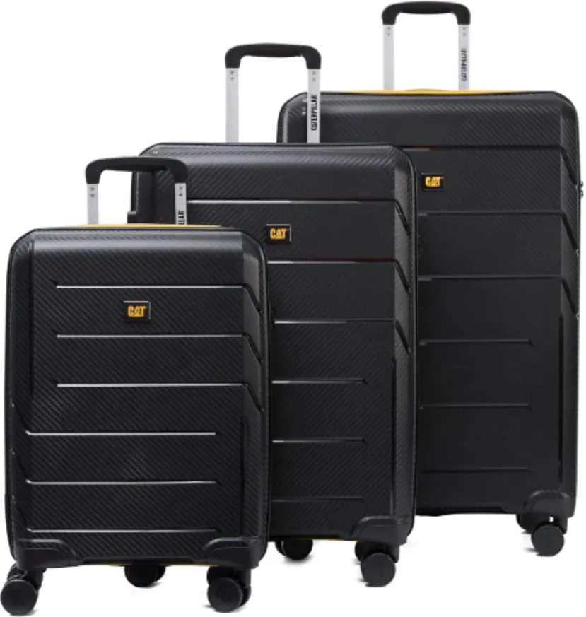 Caterpillar Set 3 trollere CATERPILLAR Cargo Venture, 35L, 59L, 92L, ABS - black