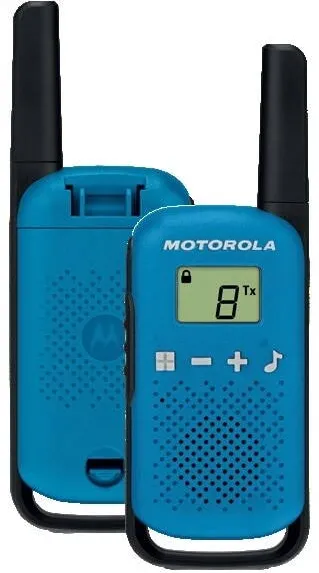 MOTOROLA Set Statie radio PMR446 Motorola Talkabout T42, 2 Walkie-Talkies, 16 canale, 4 km, Albastru, BBL2795