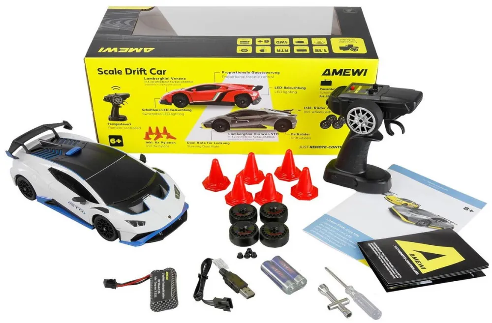 Masina AMEWI Licencja Amewi RC Drift Lamborghini Huracan Biały